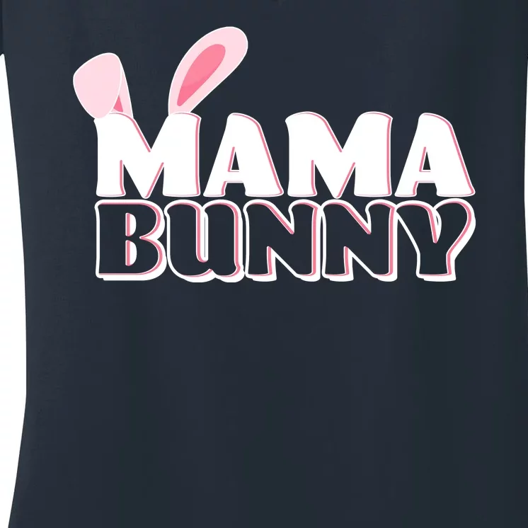 Cute Easter Mama Bunny Matching Family Shirts Women's V-Neck T-Shirt