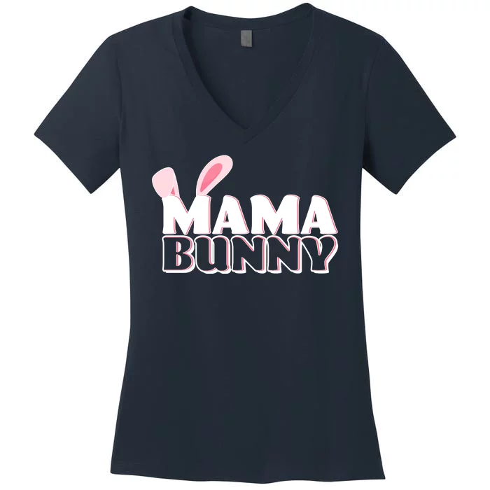 Cute Easter Mama Bunny Matching Family Shirts Women's V-Neck T-Shirt