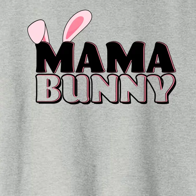 Cute Easter Mama Bunny Matching Family Shirts Women's Crop Top Tee