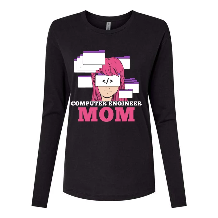 Computer Engineer Mom Coder Coding Programmer Programming Gift Womens Cotton Relaxed Long Sleeve T-Shirt