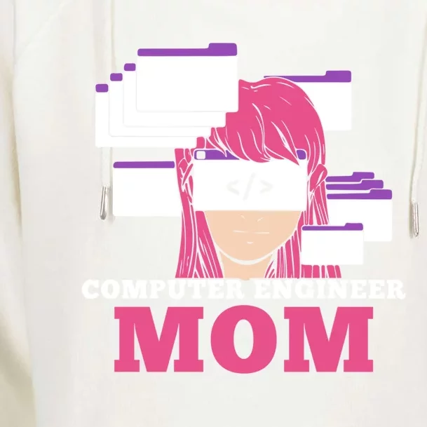 Computer Engineer Mom Coder Coding Programmer Programming Gift Womens Funnel Neck Pullover Hood