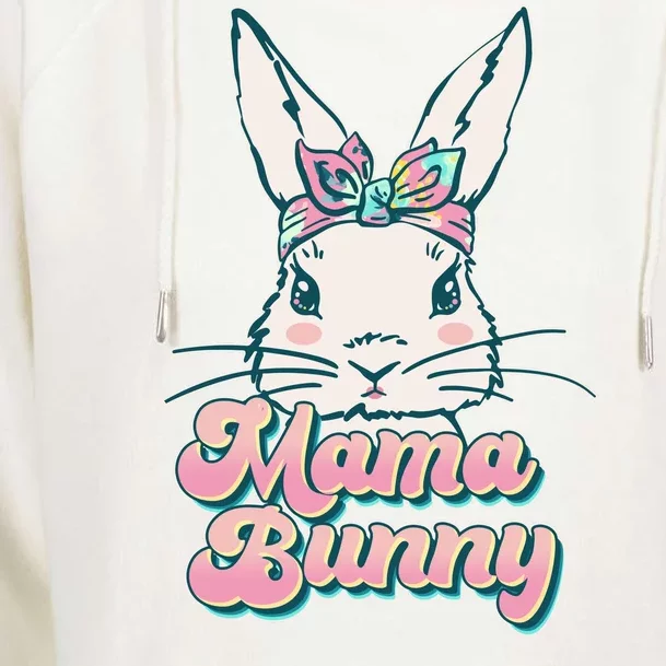 Cute Easter Mama Bunny Womens Funnel Neck Pullover Hood