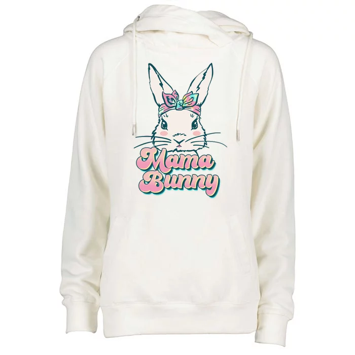 Cute Easter Mama Bunny Womens Funnel Neck Pullover Hood