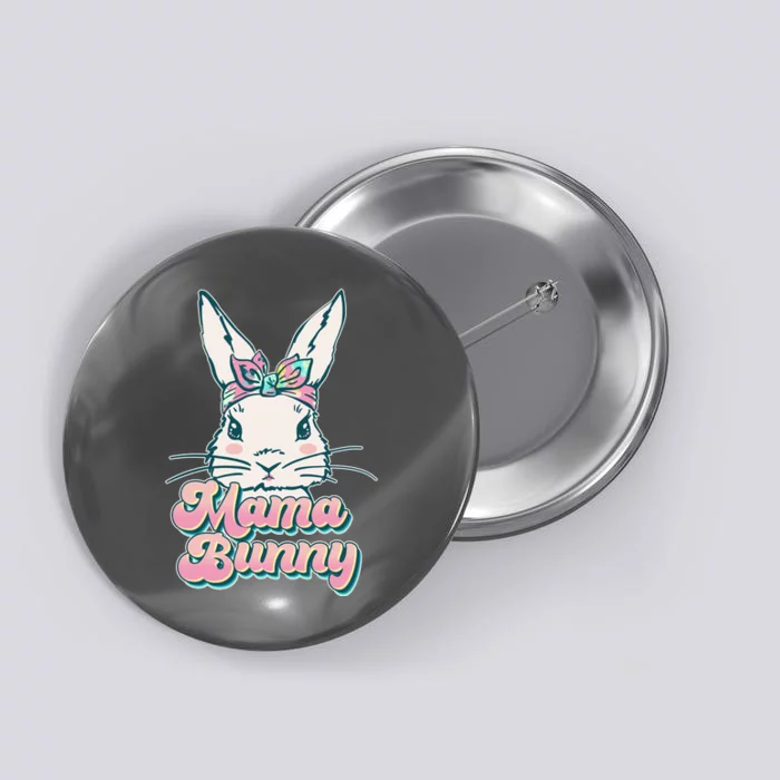 Cute Easter Mama Bunny Button