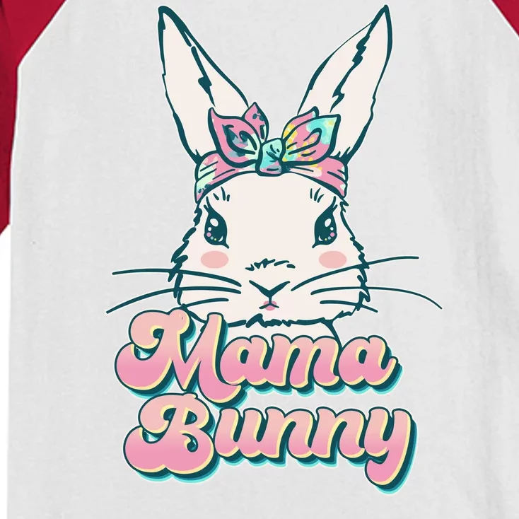 Cute Easter Mama Bunny Kids Colorblock Raglan Jersey