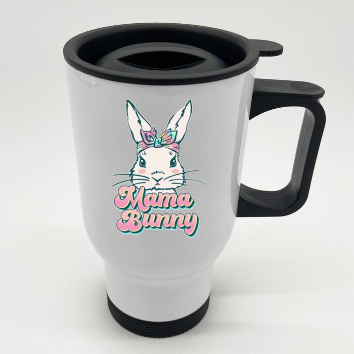 Cute Easter Mama Bunny Front & Back Stainless Steel Travel Mug