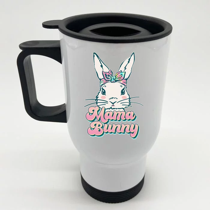 Cute Easter Mama Bunny Front & Back Stainless Steel Travel Mug