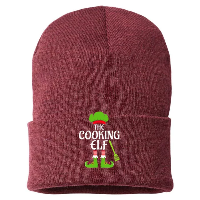 Cooking Elf Matching Family Group Christmas Party Xmas Funny Sustainable Knit Beanie