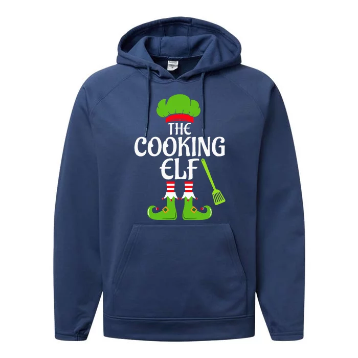 Cooking Elf Matching Family Group Christmas Party Xmas Funny Performance Fleece Hoodie