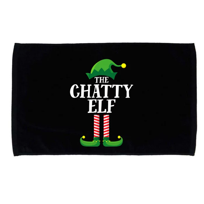 Chatty Elf Matching Family Group Christmas Party Funny Elf Microfiber Hand Towel