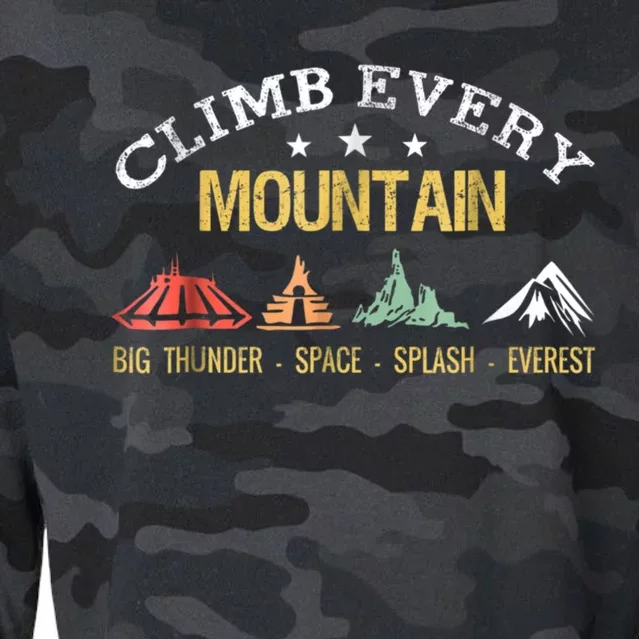 Climb Every Mountain Big Thunder Space Splashs Everests Gift Cropped Pullover Crew