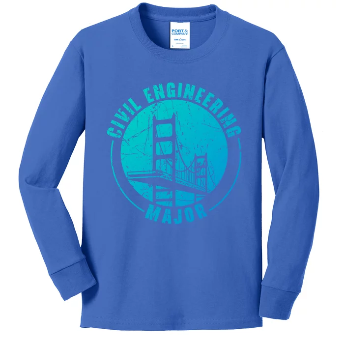 Civil Engineering Major Student Civil Engineer Meaningful Gift Kids Long Sleeve Shirt