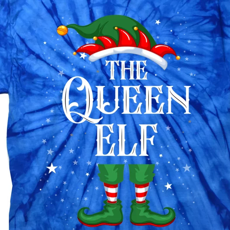 Christmas Elf Matching Family Group Funny The Queen Elf Great Gift Tie-Dye T-Shirt