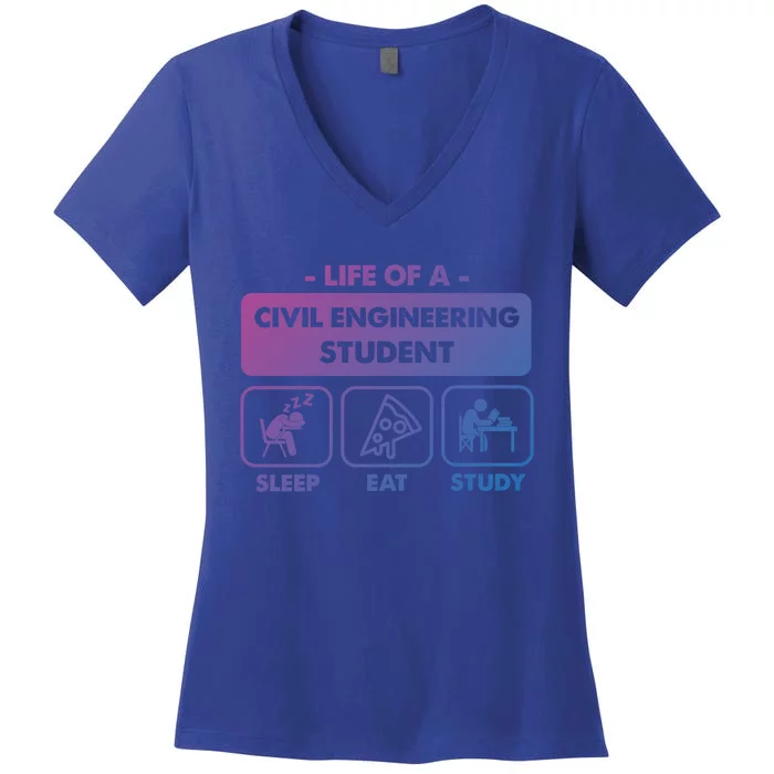 Civil Engineering Major Student Gift Meaningful Gift Women's V-Neck T-Shirt