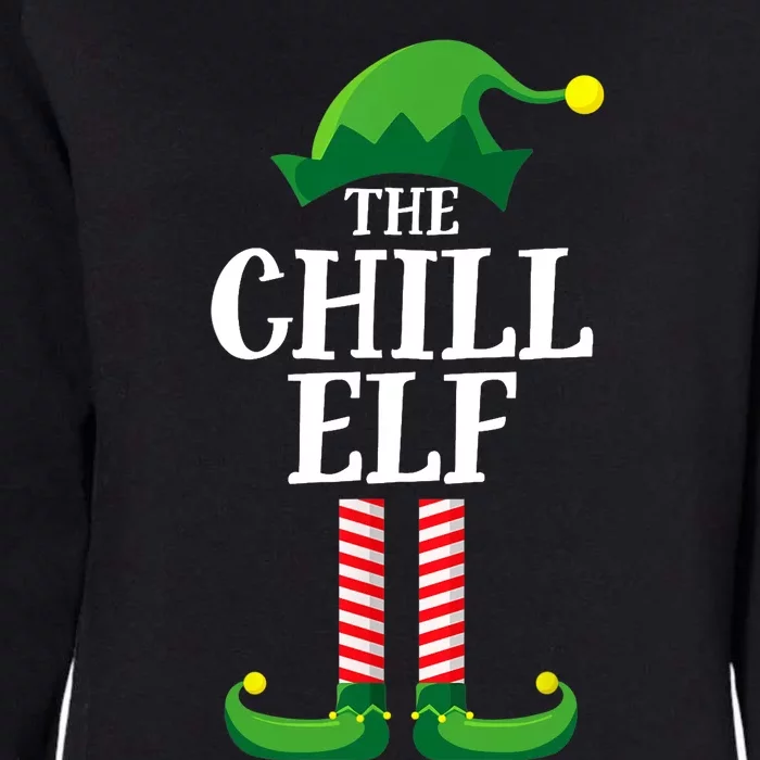 Chill Elf Matching Family Group Christmas Party Womens California Wash Sweatshirt