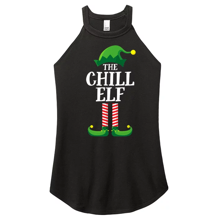 Chill Elf Matching Family Group Christmas Party Women’s Perfect Tri Rocker Tank