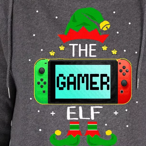 Christmas elf Matching Gamer family gaming Womens Funnel Neck Pullover Hood