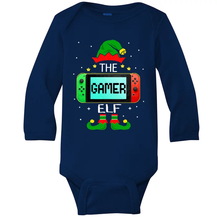 Christmas elf Matching Gamer family gaming Baby Long Sleeve Bodysuit