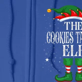 Christmas Elf Matching Family Group Funny Cookies Taster Elf Full Zip Hoodie