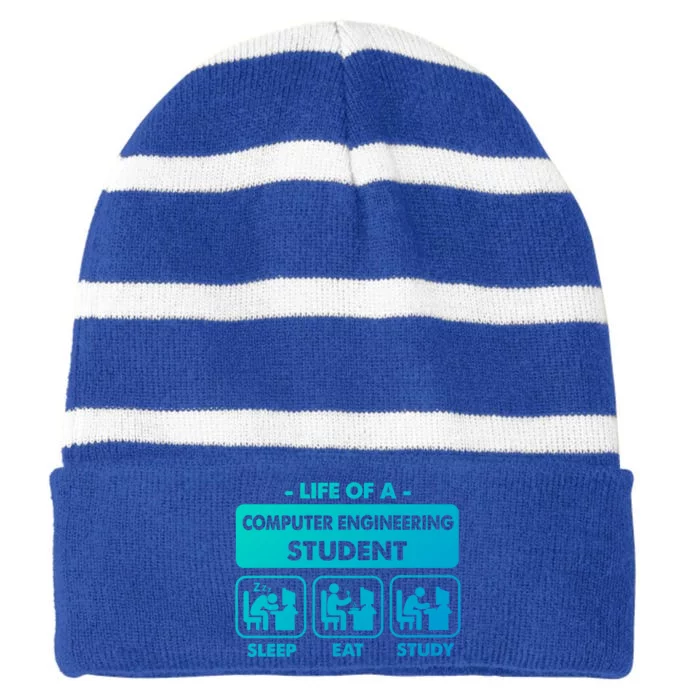 Computer Engineering Major Student Gift Striped Beanie with Solid Band