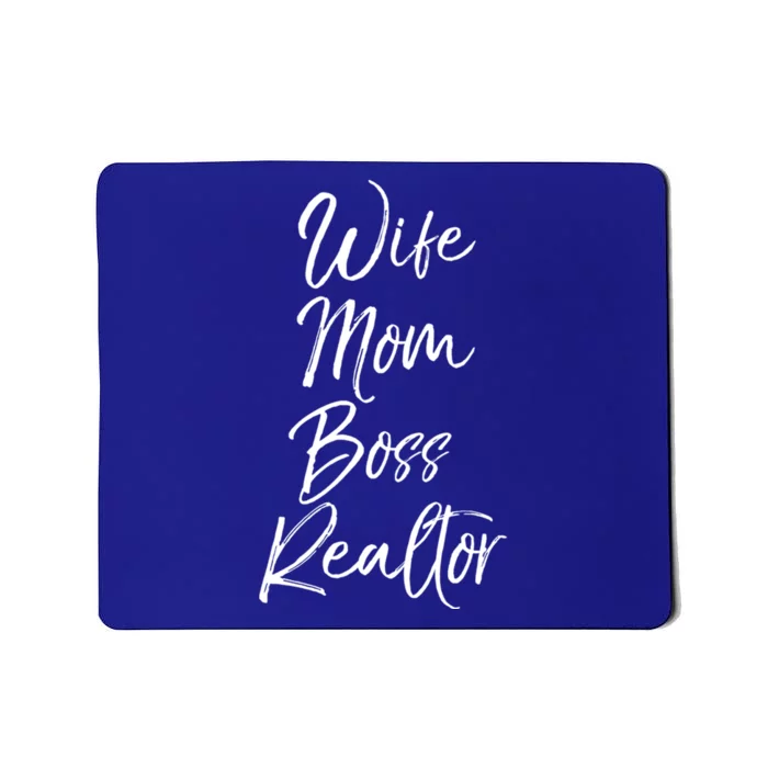 Cute Entrepreneur Mom Real Estate Gift Wife Mom Boss Realtor Gift Mousepad