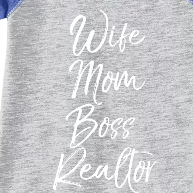 Cute Entrepreneur Mom Real Estate Gift Wife Mom Boss Realtor Gift Infant Baby Jersey Bodysuit