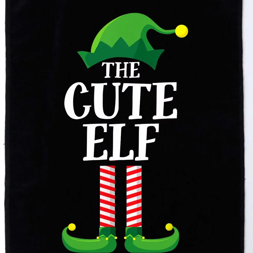 Cute Elf Matching Family Group Christmas Party Funny Elf Platinum Collection Golf Towel