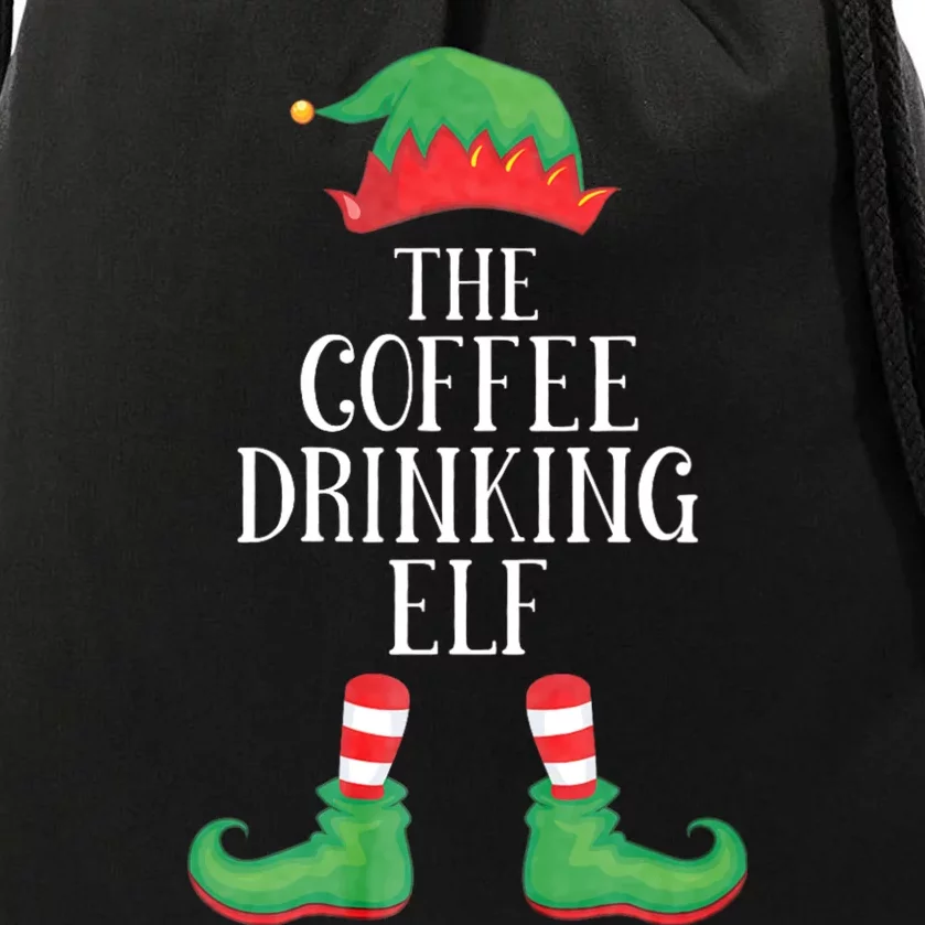 Coffee Elf Matching Group Xmas Funny Family Christmas Drawstring Bag