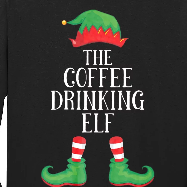 Coffee Elf Matching Group Xmas Funny Family Christmas Tall Long Sleeve T-Shirt