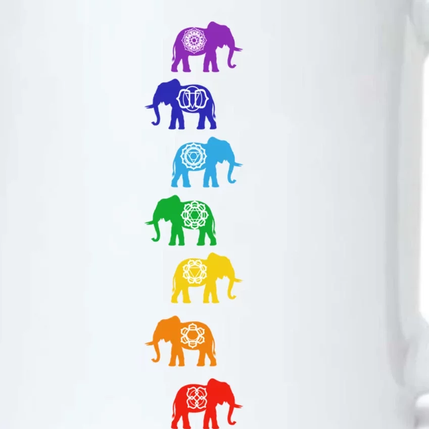 Chakra Elephant Meditation Reiki Animal Lover Yoga Great Gift Black Color Changing Mug