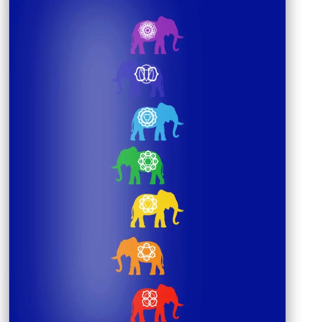 Chakra Elephant Meditation Reiki Animal Lover Yoga Great Gift Poster