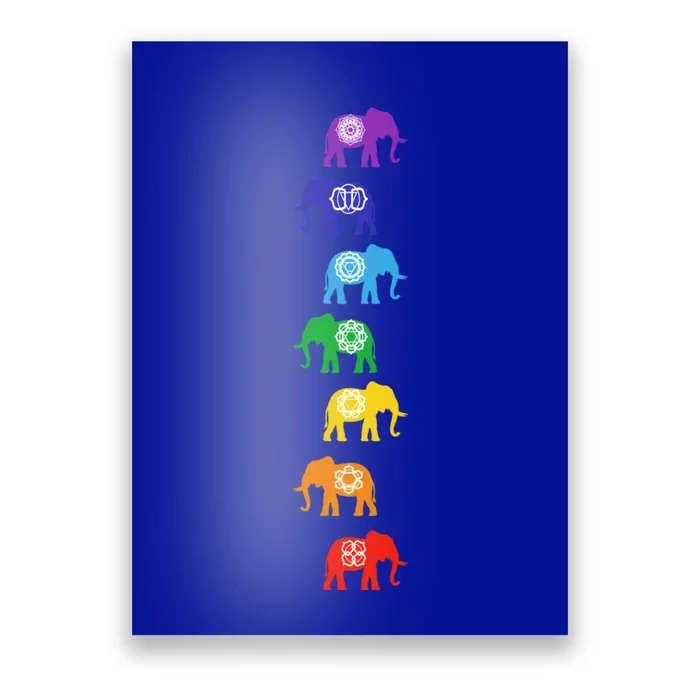 Chakra Elephant Meditation Reiki Animal Lover Yoga Great Gift Poster