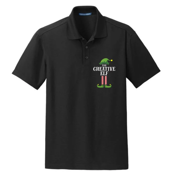 Creative Elf Matching Family Group Christmas Party Dry Zone Grid Performance Polo