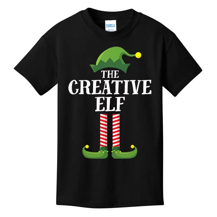 Creative Elf Matching Family Group Christmas Party Kids T-Shirt