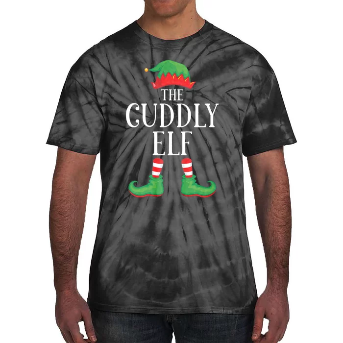 Cuddly Elf Matching Group Xmas Funny Family Christmas Tie-Dye T-Shirt