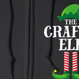 Crafty Elf Matching Family Group Christmas Party Full Zip Hoodie