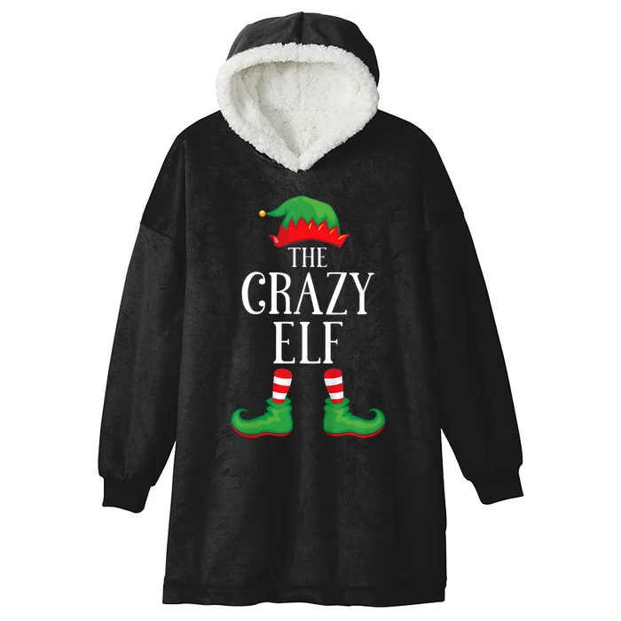 Crazy Elf Matching Group Xmas Funny Family Christmas Hooded Wearable Blanket