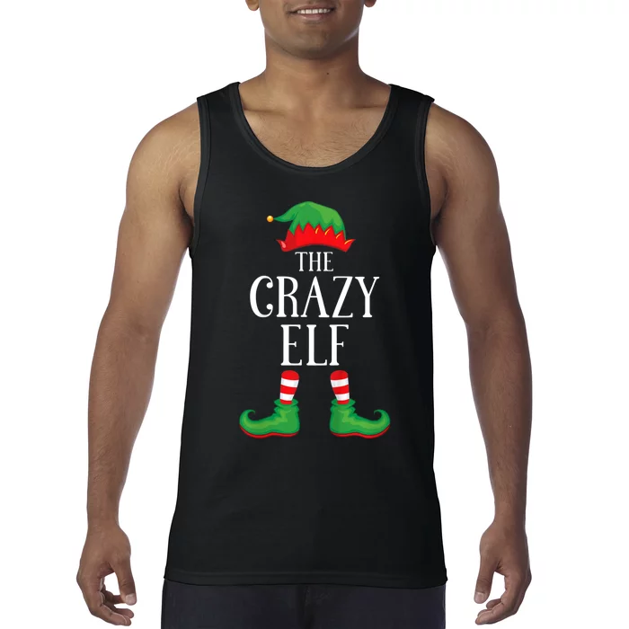 Crazy Elf Matching Group Xmas Funny Family Christmas Tank Top