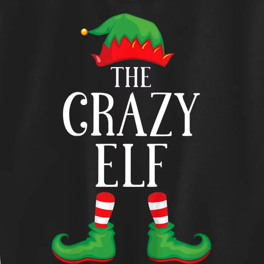 Crazy Elf Matching Group Xmas Funny Family Christmas Kids Sweatshirt