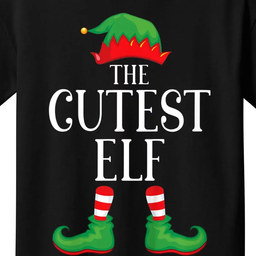 Cutest Elf Matching Group Xmas Funny Family Christmas Kids T-Shirt