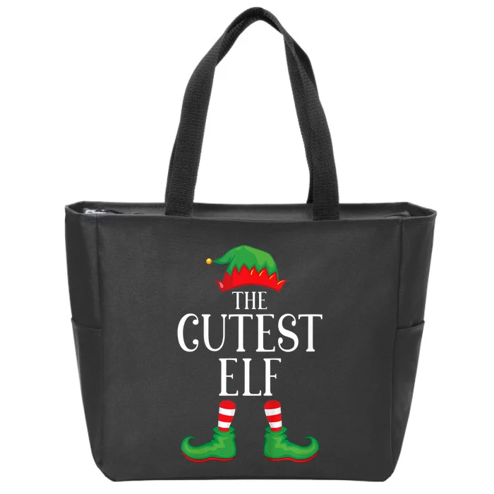 Cutest Elf Matching Group Xmas Funny Family Christmas Zip Tote Bag