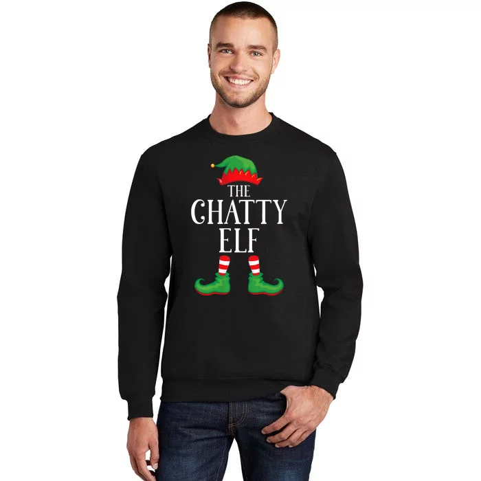 Chatty Elf Matching Group Xmas Funny Family Christmas Sweatshirt