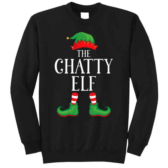 Chatty Elf Matching Group Xmas Funny Family Christmas Sweatshirt