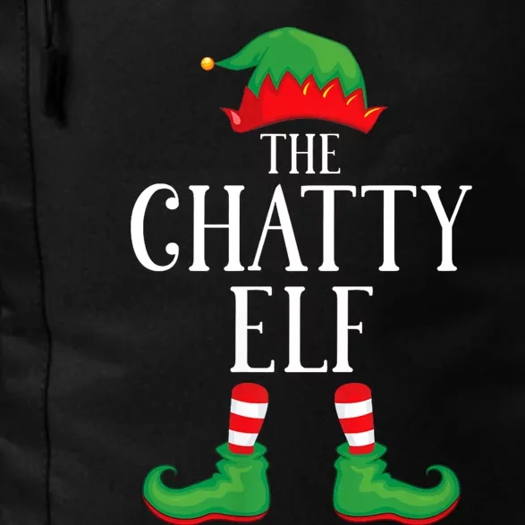 Chatty Elf Matching Group Xmas Funny Family Christmas Daily Commute Backpack