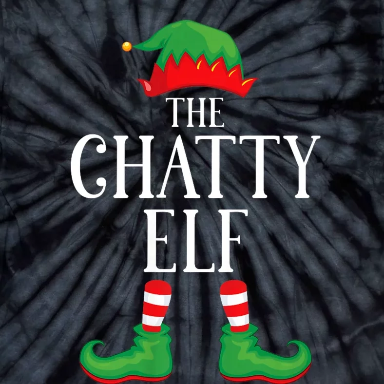 Chatty Elf Matching Group Xmas Funny Family Christmas Tie-Dye T-Shirt