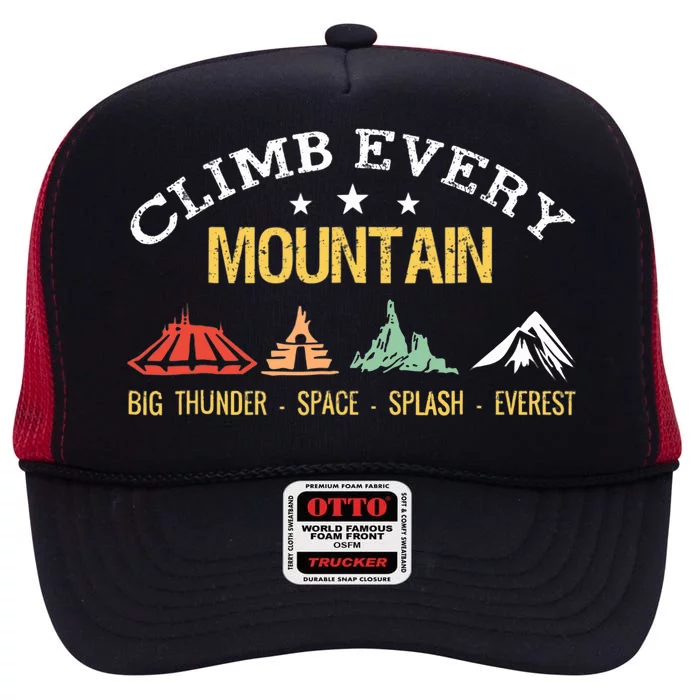 Climb Every Mountain Big Thunder Space Splashs Everests High Crown Mesh Trucker Hat