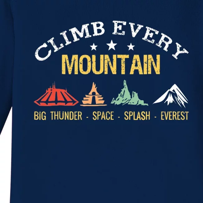 Climb Every Mountain Big Thunder Space Splashs Everests Baby Long Sleeve Bodysuit