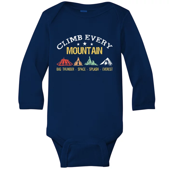 Climb Every Mountain Big Thunder Space Splashs Everests Baby Long Sleeve Bodysuit