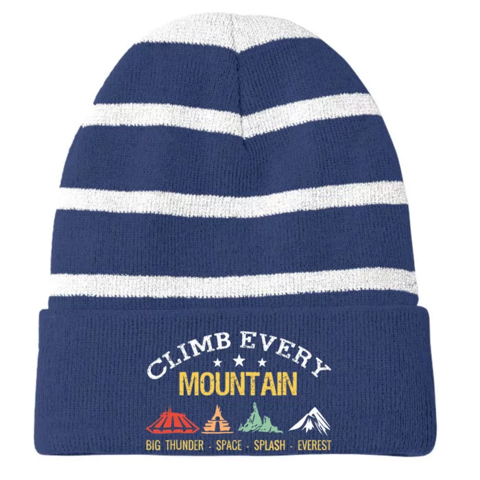 Climb Every Mountain Big Thunder Space Splashs Everests Striped Beanie with Solid Band