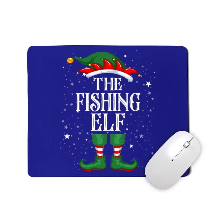 Christmas Elf Matching Family Group Funny The Fishing Elf Cool Gift Mousepad